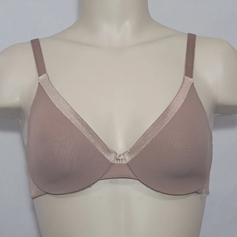 Warner's 1300 Satin Tuxedo Smooth Look All Day Fit Underwire Bra 34C Toffee