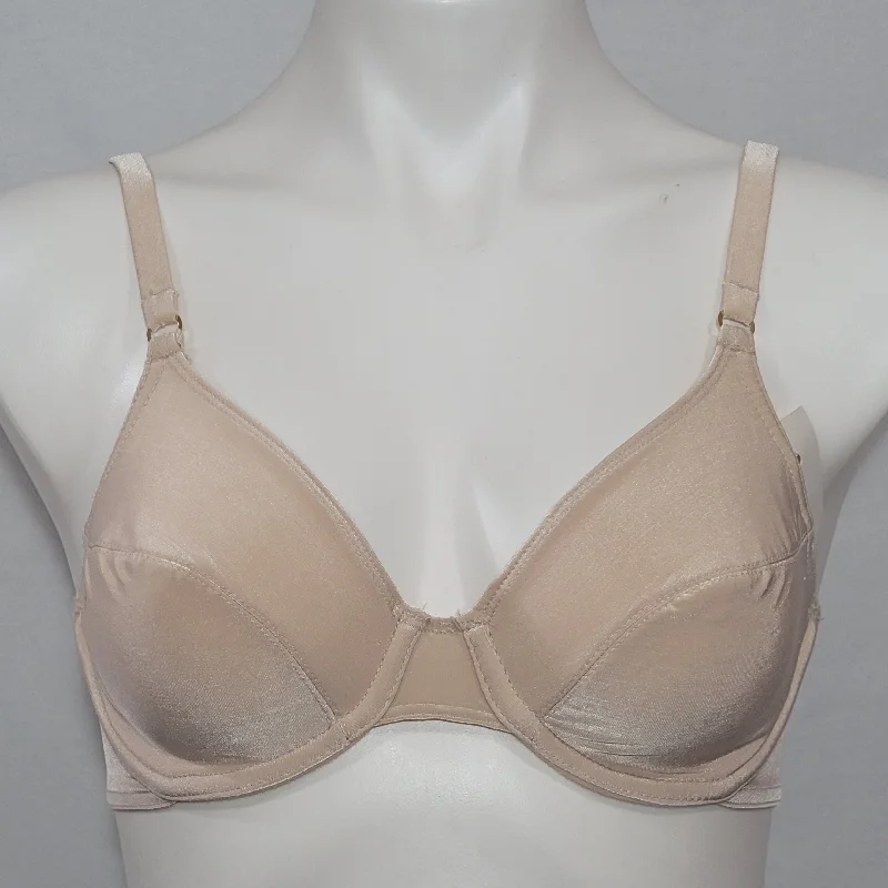 Warner's 2562 Dimensions Tactel Divided Cup Underwire Bra 34C Nude NWT