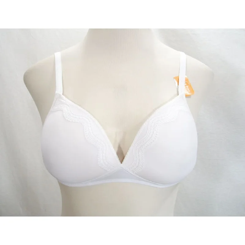 Warner's RN2031T Simply Perfect Wire Free Lift with Lace Bra 34C White NWT