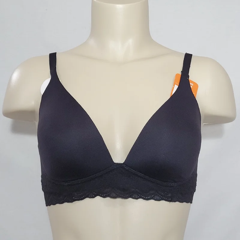 Warner's RO5691 Simply Perfect Supersoft Lace Wirefree Bra 40C Black