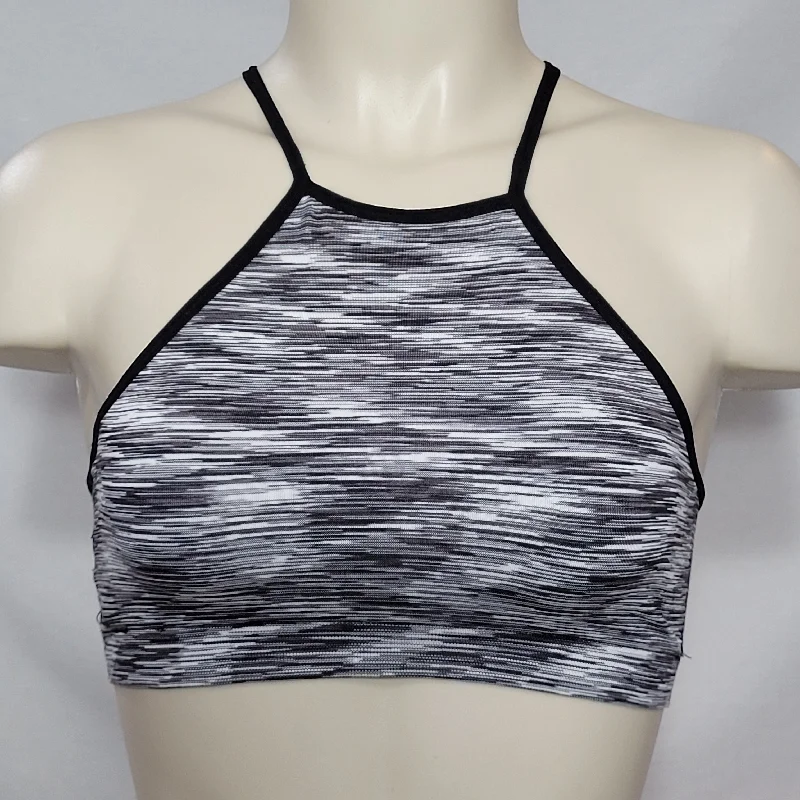 Xhilaration High Neck Seamless Wire Free Bralette Bra Size XS X-SMALL Black Multi