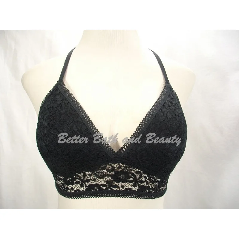 Xhilaration Lace Long Line Longline Strappy Back Bralette Bra XL X-LARGE Black NWT