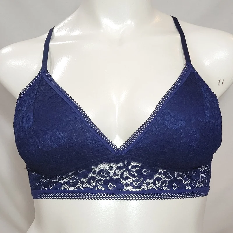 Xhilaration Long Line Wire Free Bralette X-LARGE Nighttime Blue NWT