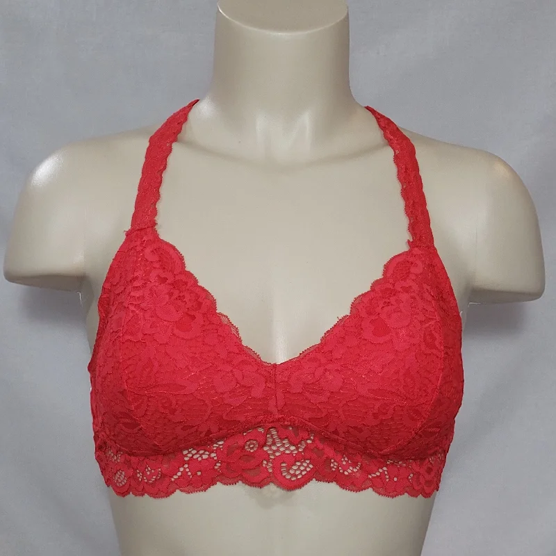 Xhilaration Push Up Racerback Lace Bra Bralette SMALL Beach Pink