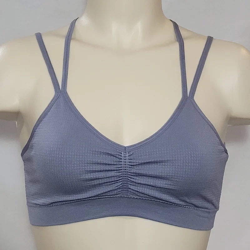 Xhilaration Strappy Back Jacquard Bralette Size XS X-SMALL Slate Gray