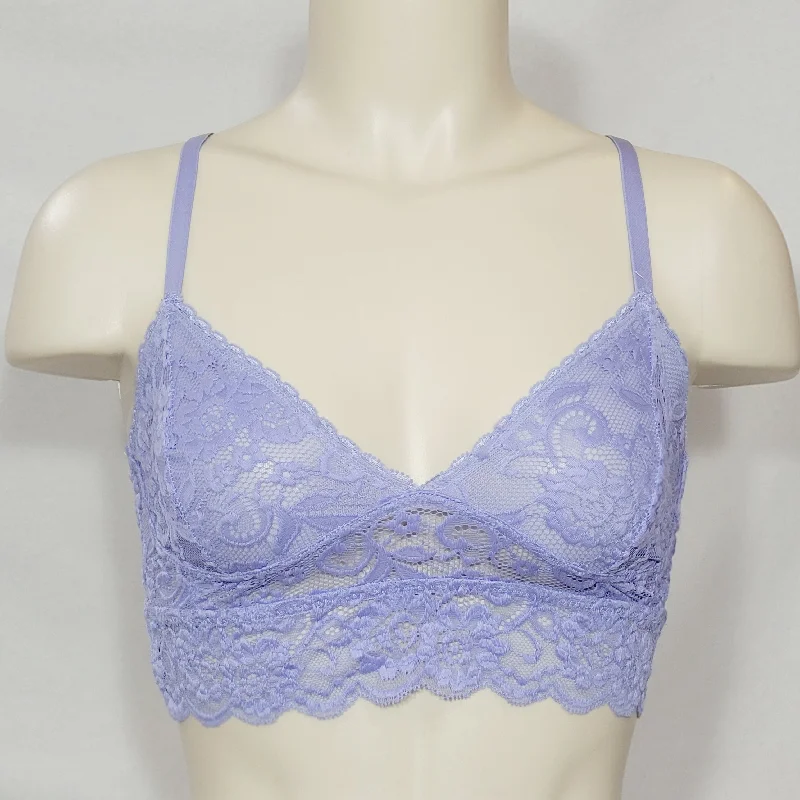 Xhilaration Wire Free Racerback Sheer Lace Bralette XS X-SMALL Periwinkle Blue NWT